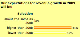 Survey December 08 - Our expectations for revenue growth in 2009 will be